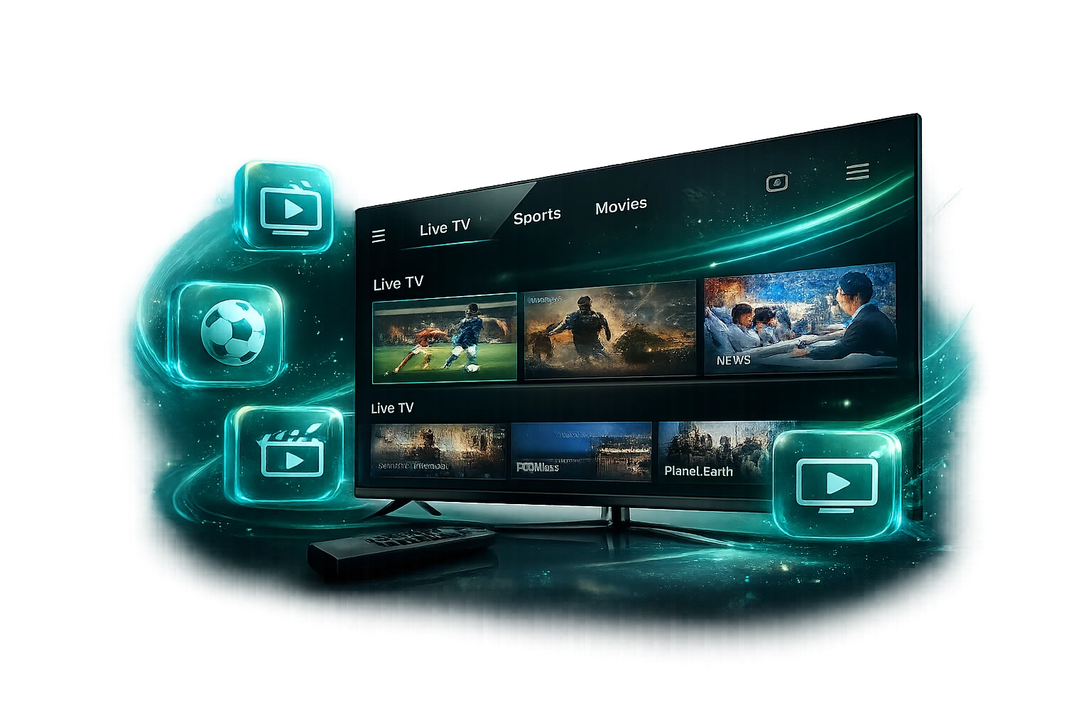 IPTVSleek free IPTV trial — live TV on Smart TV, Firestick, phone and tablet